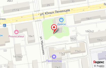 Лит.Ra, ИП Вашенцев Ю.А. на улице Юных Ленинцев на карте