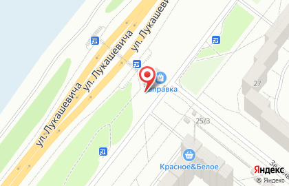 Продуктовый магазин в Омске на карте