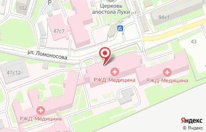 Аптечный пункт в Железнодорожном районе на карте