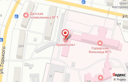 Городская больница №1 в Ленинск-Кузнецком на карте