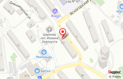 Пансионат Почта России в Хостинском районе на карте