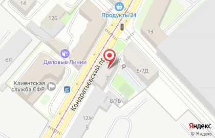 Кафе-бистро на Кондратьевском проспекте, 7 на карте