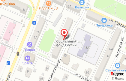 Управление Пенсионного фонда РФ в Фокинском районе в Брянске на карте