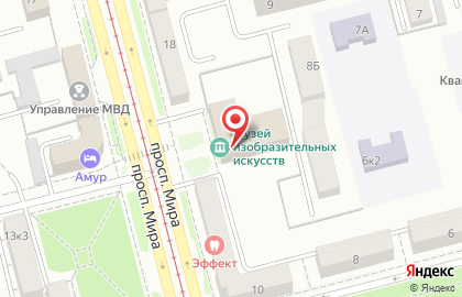 Музей изобразительных искусств в Комсомольске-на-Амуре на карте