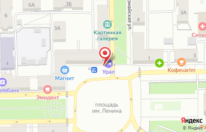 Гостинично-оздоровительный комплекс Урал на Первомайской улице на карте