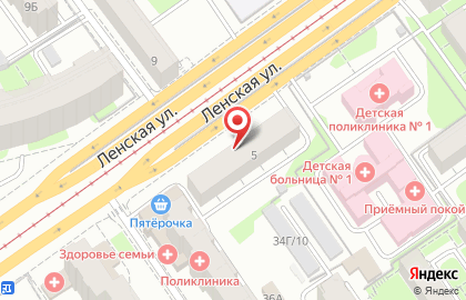 Сауна Кристалл на Ленской улице на карте