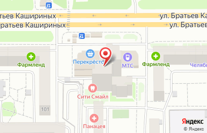 Челябинский филиал Банкомат, СМП Банк на улице Братьев Кашириных, 99а на карте