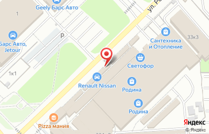Автомагазин АКБ-24 на улице Родины на карте
