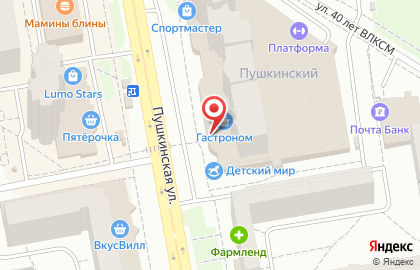 Зоомагазин Мурландия на Пушкинской улице на карте