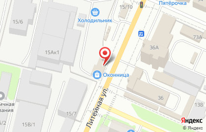 Торгово-сервисная компания Оконница.ру на Литейной улице на карте