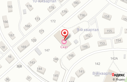 Баня №5 п. Песочный на карте