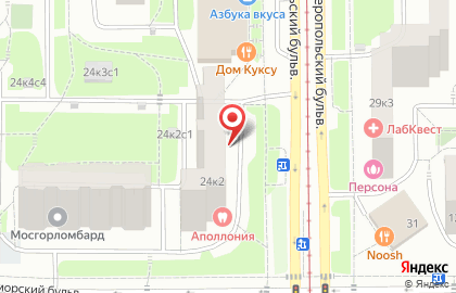 Район Зюзино Общественный пункт охраны порядка Юго-Западного административного округа на карте