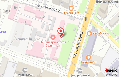 Психиатрическая больница в Кировском районе на карте