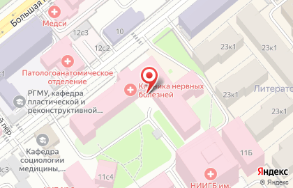 Клиника Нервных болезней им. А.Я. Кожевникова на карте