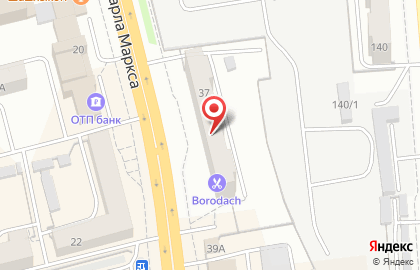 Барбершоп Borodach на улице Карла Маркса на карте