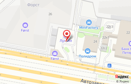 Автомойка Лукойл на Автозаводской улице на карте