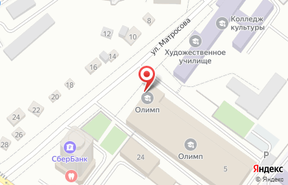 Банкомат Открытие на улице Матросова на карте