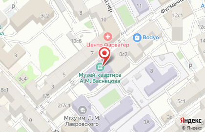 Музей-квартира А. Васнецова на карте