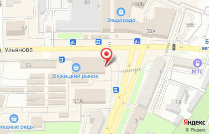Бежицкие ряды на карте