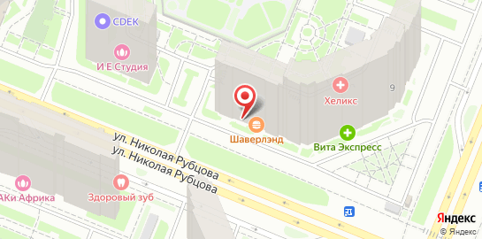 Стоматологическая клиника ПарнасДент на улице Николая Рубцова на карте