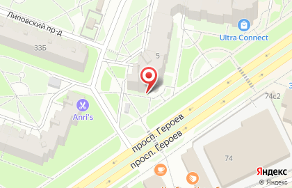 Дельта в Сосновом Бору на карте