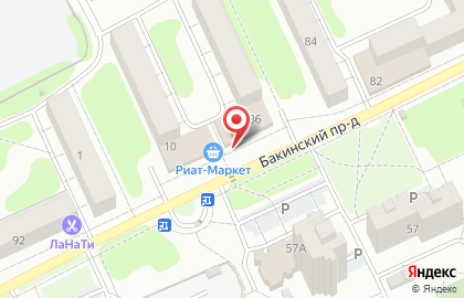 Супермаркет Пятёрочка в Бакинском проезде на карте