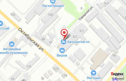 Магазин автозапчастей для иномарок на Октябрьской улице на карте