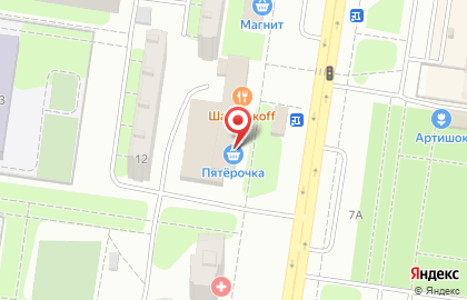Супермаркет Пятёрочка на Революционной улице, 14 на карте