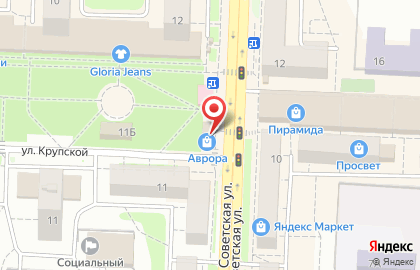 Ломбард Платина на Советской улице на карте
