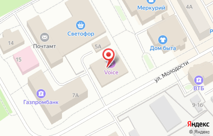 Кафе-блинная Кафе-блинная на улице Молодости на карте