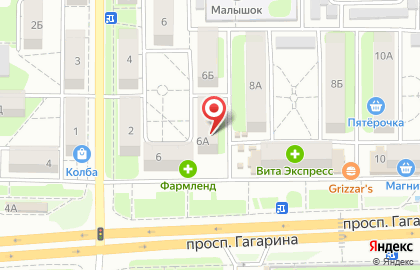 Аптека Данафарм на проспекте Гагарина, 6а на карте