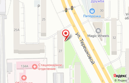 Продовольственный магазин Лоза на улице Терешковой на карте