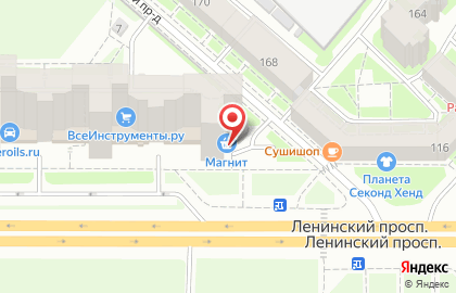 Супермаркет Магнит на проспекте Ветеранов на карте