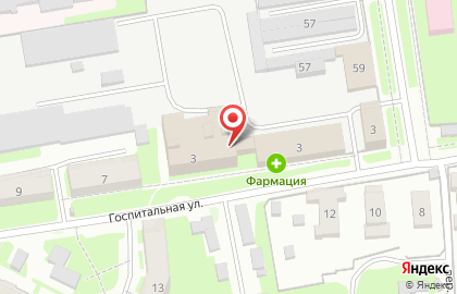 Государственный архив Псковской области на Госпитальной улице на карте