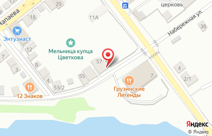 Магазин текстильных изделий на Набережной улице на карте