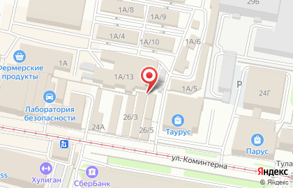 Магазин кондитерских изделий на улице Коминтерна на карте