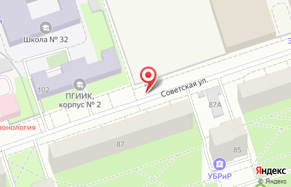 Киоск по продаже фруктов и овощей на Советской улице на карте