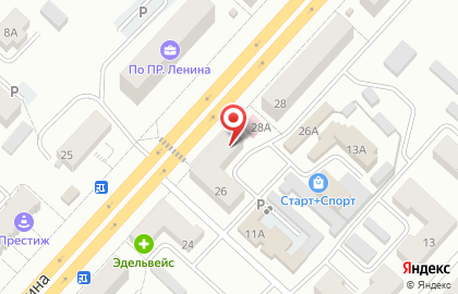 Телекоммуникационная компания Телеком на проспекте Ленина на карте