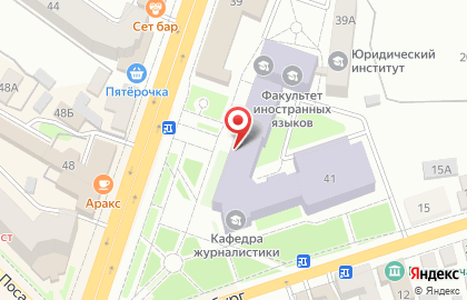 Орловский государственный университет им. И.С. Тургенева в Орле на карте