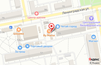 Кафе-бар Пикник на улице Ленинградской на карте