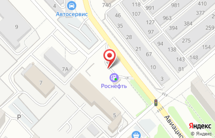 АЗК ТНК на Авиационной улице на карте