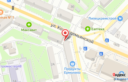 Киоск Липецкое мороженое на улице Адмирала Макарова на карте
