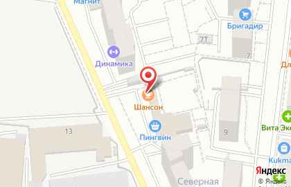 Кафе Шансон на улице Василия Жуковского на карте