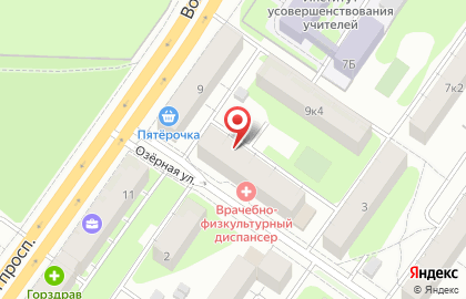 Тверской областной врачебно-физкультурный диспансер на карте