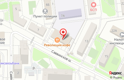 Торговый центр 3+2 на Саввинском шоссе на карте