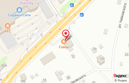 Кафе Севан на улице Маковского на карте