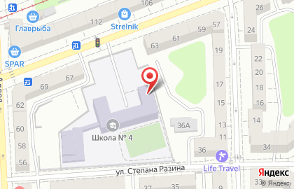 Средняя общеобразовательная школа №4 на улице Карла Маркса на карте