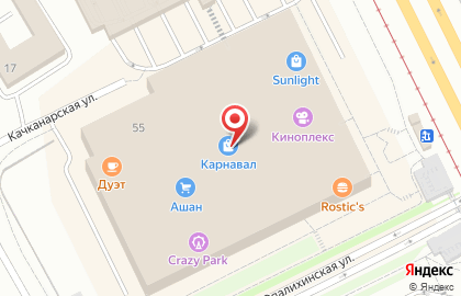 Кафе-пекарня Star Donuts в Верх-Исетском районе на карте