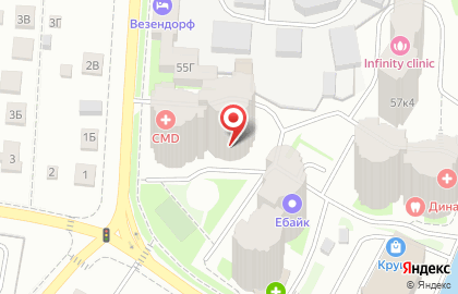 Медицинская клиника CMD на Московском проспекте в Пушкино на карте