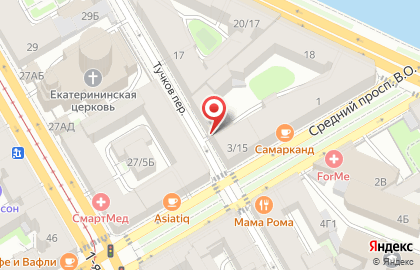 Детская библиотека №7 в Василеостровском районе на карте